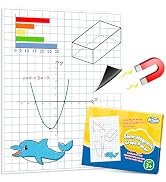 Aizweb Giant Magnetic Graph Paper,Dry Erase Grid Paper Graphing Paper for Classroom Whiteboard Ac...