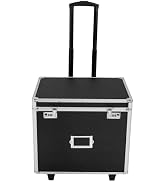 Portable File Storage Box with Handle - 19.2" x 15" x 16" Letter/Legal Size Mobile Lock Box, Alum...