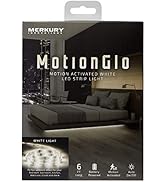 Merkury Innovations Motion Glo Motion Activated White LED Strip Light-Battery Operated LED Under ...