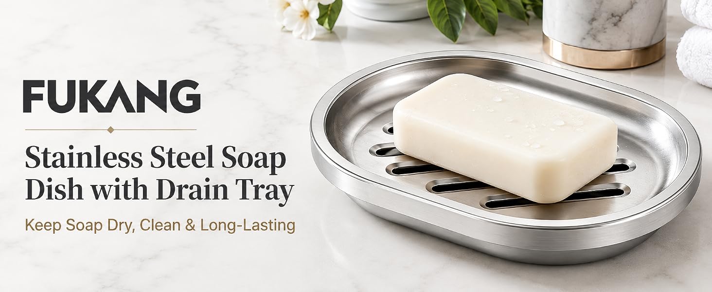 stainless steel metal soap dish for bathroom
