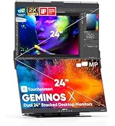 MP Mobile Pixels Geminos X (2 x 24 inch) Dual Stacked Computer Monitor, All-Inclusive Workstation...
