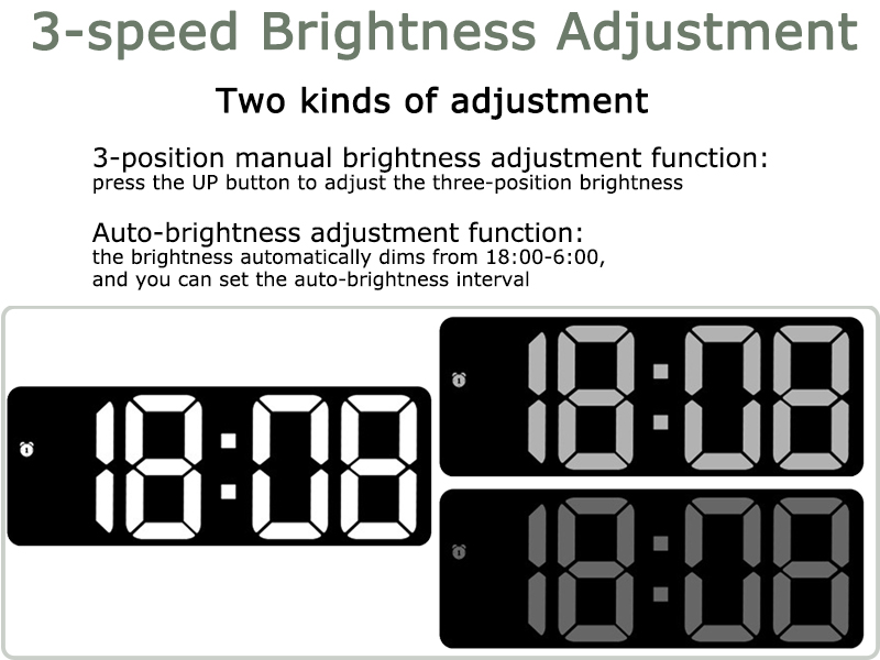 6.7" Digital Alarm Clock for Kids