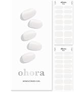 ohora Semi Cured Gel Nail Strips (N Clean White) - Works with Any Nail Lamps, Salon-Quality, Long...