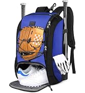 MATEIN Baseball Backpack, Softball Bat Bag with Shoes Compartment for Youth, Boys and Adult, Ligh...