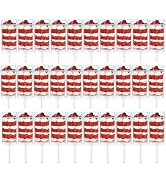 Jucoan 30 Pack Cake Push Pop Containers with lids, Cake Pop Shooter, Round Plastic Jelly Ice Crea...