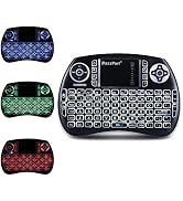 iPazzPort (Upgrade Mini Bluetooth Keyboard with Touchpad (Handheld Keyboard), Backlit Mini Wirele...