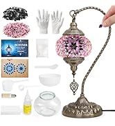 BOHMR DIY Turkish Mosaic Lamp Kit, Swan-Neck Stained Glass Lamp Making Kit- Easy,Fun,No Experienc...