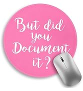 Funny Work Mouse Pad, Small Round Mouse Pads for Desk, Cute Mini Travel Mousepad for Wireless Com...