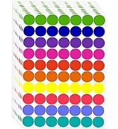 1400 PCS Colored Dot Stickers Round Color Coding Labels Circle Dots Labels Stickers Polka Circle ...