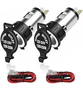 12V Cigarette Lighter Socket,Waterproof Car Power Outlet Cigarette Lighter Adapter with Extension...