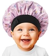 WINSTECK Baby Bonnet, Soft Silk Satin Bonnet for Girls Boys, Double Layer & Wide Elastic Band Sle...