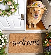 funny muddy coir welcome door mat natural fiber eco-friendly outdoor indoor outside doormat