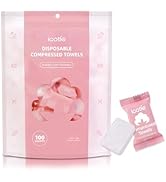 ICOTLE Compressed Towel 100 Pcs, Disposable Compressed Face Towels, 10×12 Inch Expanded, Portable...