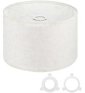 PATIKIL Drum Lamp Shades for Table Lamps 12"x12"x8" Linen Lampshade Easy Assembly Lamp Shade with...