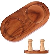 beinkmake Pepper Grinder Holder Salt and Pepper Mill Tray Inner Dia 2.28 Inch Acacia Wood Mill Re...