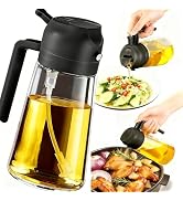 JACCOOTHALIA 16oz/470ml Oil Sprayer for Cooking, 2 in 1 Oil Dispenser for Kitchen, Olive Oil Spra...