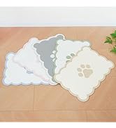 Ralxion Scalloped Dog Feeding Mat, Absorbent Mats for Dog Food and Water Bowl, Dispenser, Cute El...