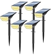 ZOOKKI Solar Spot Lights Outdoor, Solar Lights Outdoor Waterproof IP65, 3 Brightness Modes Dusk t...