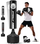 ZTTENLLY Freestanding Punching Bag, Conical Shock Absorption & 2-Step Fast Installation, Standing...