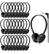 CN-Outlet Bulk Earbud Headphones 25 Pack for Classroom Kids,Wholeslae Wired Durable Earphones Cla...