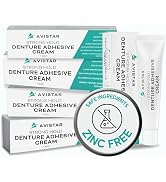 Extra Strong Denture Adhesive Cream, 12 Hour Hold Dental Glue, Waterproof, Zinc & Fluoride Free, ...