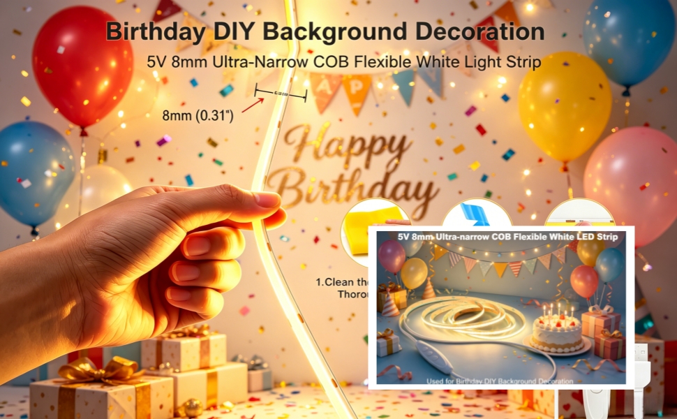 Birthday party decoration lights