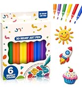 duxoia Magic Popcorn Pen,3D Relief Art Pen,Popcorn Pens Puffy,Bubble Popcorn Drawing Pens,3D Puff...