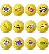 Mile High Life Practice Golf Balls, 12 Pack Foam Balls, Unique Patterns Golf Balls, Novelty Golf ...