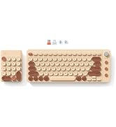 Meetion Gamer Portable Bluetooth Colorful Computer Keyboards, Wireless Spilt Ergonomic Keyboard w...