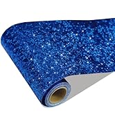 CRE8TIVE Chunky Glitter Wallpaper Border Peel and Stick Blue Wallpaper for Bedroom Shimmering Seq...