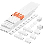 shinfly 189in Cord Hider, Cord Covers for Wires on Wall, Self Adhesive Cable Hider, Cable Raceway...