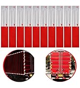 10Pcs Red White Micro Prismatic Sheeting Reflective Tape 2