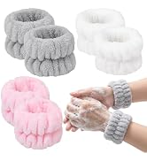 HFZRZFH Microfiber Wristbands for Face Washing - Set of 6, Absorbent Arm Bands, Keeps Sleeves Dry...