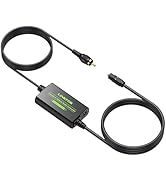 LiNKFOR 192kHz Coaxial to Optical Converter 6.6FT Coaxial to Optical SPDIF Toslink Converter with...