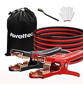 AWELTEC Jumper Cables,Heavy Duty 6 Gauge 16 Feet Battery Cable for Car, Booster Battery Wires wit...
