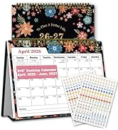 Small Desk Calendar 2026-2027 - Standing 2026 Desk Calendar, MAY.2026 to JUN.2027, 8" x 6", Month...