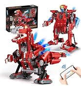 OWNONE 1 Dinosaur Building Kit, 2 in 1 Stem Jurassic T Rex & Robot Building Blocks Set for Kids &...