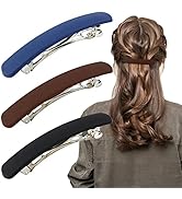 ATODEN Hair Clips Hair Claw Clips Barrettes for Women 3 Pcs Matte Barrettes for Thin Fine Hair 3....