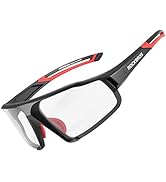 ROCKBROS Photochromic Cycling Glasses for Men Cycling Glasses Clear Safety Glasses Road Mountain ...