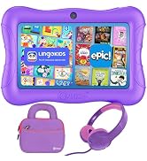 Contixo 7" Kids Learning Tablet Bundle - Headphones, Stylus & Sleeve Bag, Pre-Installed Games and...