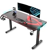 EUREKA ERGONOMIC 65 inch Electric Height Adjustable Gaming Desk Standing Desk, Large Gaming Compu...