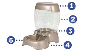 dog food and water dispenser, large dog feeder, large dog food dispenser, gravity pet feeder,