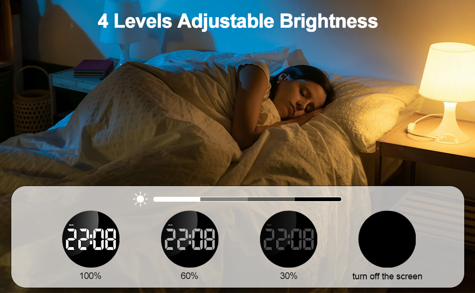 silent Led alarm clock