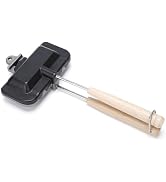 Pie Irons Cast Iron Sandwich Maker Double Sided Skillet Sandwich Baking Pan Campfire Cooking Equi...