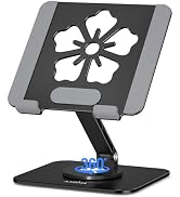 Axbima Tablet Stand for iPad, 360° Rotating Aluminum Foldable Holder – Adjustable Desk Stand | Fi...