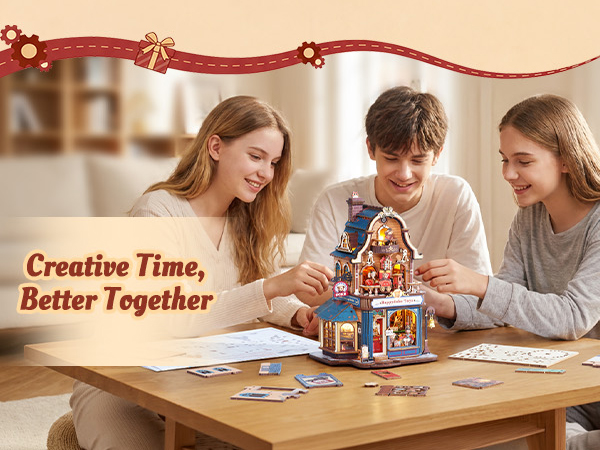 Bear toyshop 3D puzzles diy miniature house kit desk decor