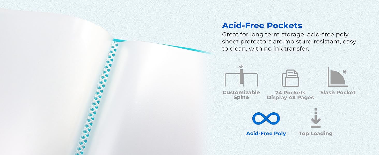 Dunwell Presentation Book 9x12 V - Acid-Free Pockets