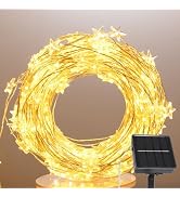 ZELUXDOT Solar Star Lights Outdoor,40FT 120 LEDs Star Fairy Lights Solar Powered,Waterproof Starr...