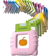 Pink Talking Flash Cards for Toddlers 1-3, Montessori Learning Toys with 512 Words & 31 Themes, P...