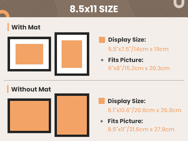 8.5x11 frame